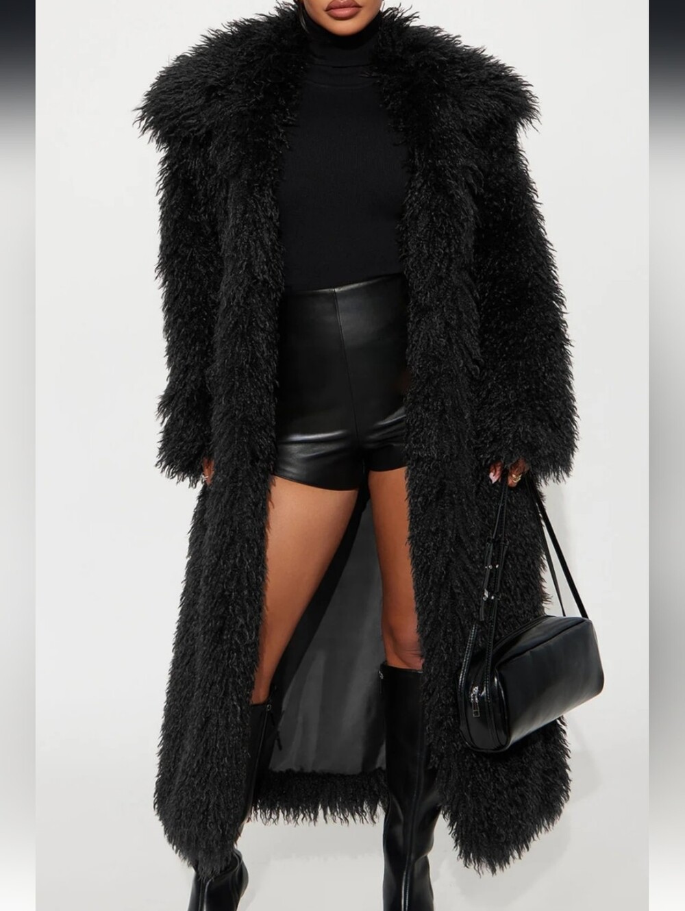 Faux Fur Shaggy Coat
